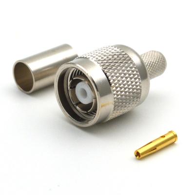 TNC RF coaxial connector connects to RG59 LMR240 line RP-TNC-J-4