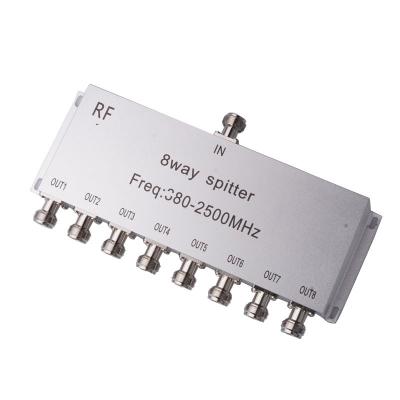 380--2500Mhz N connector 8 way RF Splitter Power Divider 50ohm