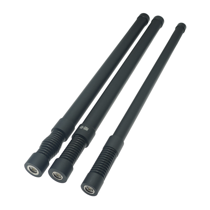 Spring shock-absorbing omnidirectional fiberglass antenna